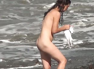 nudist, utomhus, milf, kamera, strand, voyeur, smutsig, naturlig, ensam, gömd