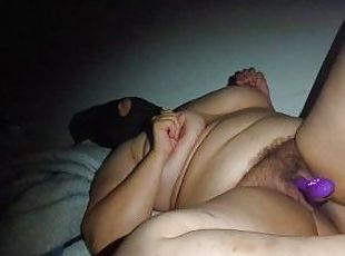 BBW Cum Whore Puts Toys In Her Pussy Before Sucking Her Intersex Hu...