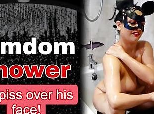 Femdom Piss Shower Toilet Slave Training Dominatrix Pissing Golden ...