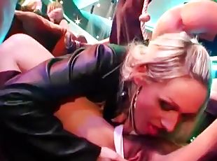 Bi-sexual babes fucking in public