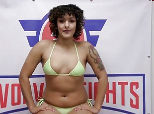 Daisy Ducati fights Rocky Emerson in lesbian wrestling winner fucks...