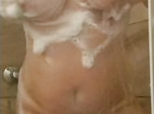 Hot MILF having fun during shower