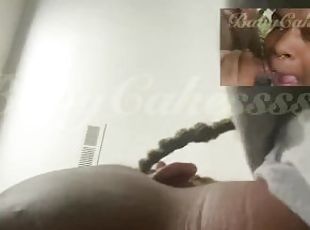 rumpe, amatør, blowjob, cumshot, ebony, stor-pikk, deepthroat, pov, facial, kveling