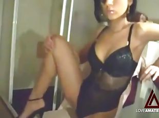 mastubasi, vagina-pussy, buatan-rumah, hitam, pakaian-dalam-wanita, webcam