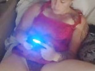 I let roommate film me playing video games in my panties with my le...