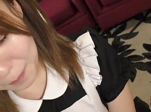 Maid gives blowjob, cum in mouth and swallows??Miiya-chan??Blowjob?...