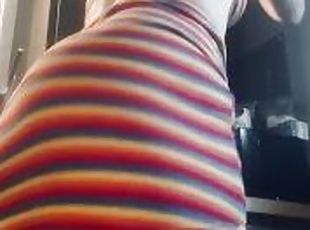 My thick jiggly ass twerks in new tight skirt for my fans. I love w...