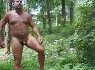 papá, masturbación, nudista, al-aire-libre, público, gay, desnudándose, papi, exhibicionista, parque