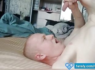 onani, udløsning, bøsse, sperm, blond, solo