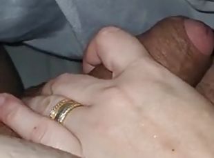 Stepmother jerks off with the smallest cock in the world than her s...