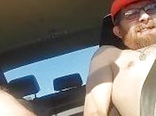 Naked car ride