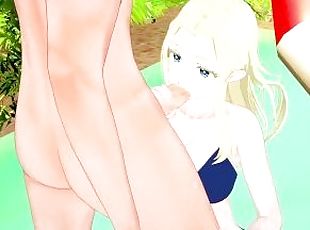 cul, gros-nichons, anal, fellation, ejaculation-interne, plage, point-de-vue, blonde, anime, hentai