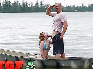 MY GF - Redhead Beauty Amber Addis Is Horny & Gets Fucked In A Boat...