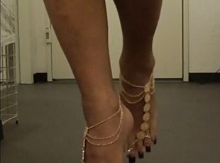 travestit, negresa, negru, picioare, fetish, solo