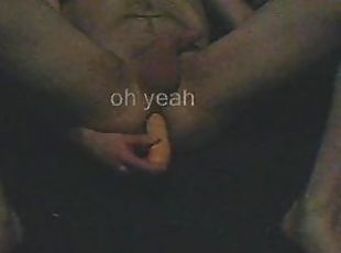OLD OLD video of uncut twink taking all of a 12 inch double ended dildo in the ass