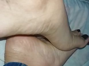 vieux, amateur, latina, pieds, assez, plus-agée, fétiche, solo