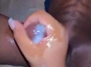 masturbation, amateur, ejaculation-sur-le-corps, ébène, énorme-bite, branlette, point-de-vue, fétiche, bite