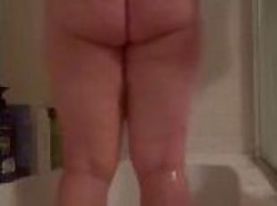 Chubby Fat BBW taking a shower