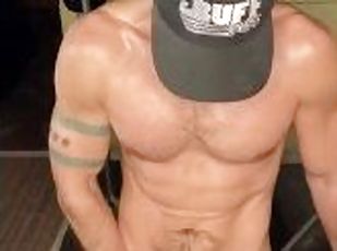 papa, amateur, gay, solo, pappounet, musclé, salle-de-gym, ours