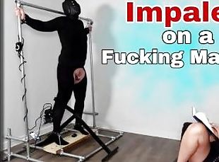 Hard Rough Anal Fucking Machine Pegging Bondage for Slave While I R...