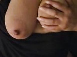 Rubbing my titties and pussy in the morning