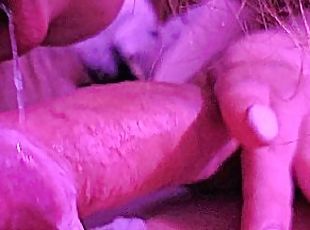 amateur, fellation, couple, hirondelle, point-de-vue, ejaculation, sperme, fétiche, bite