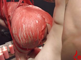 Hot wax and anal for horny BDSM loving babe