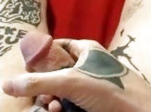 onani, amatør, cumshot, arabisk, piercet, fetisj, alene, tattoo