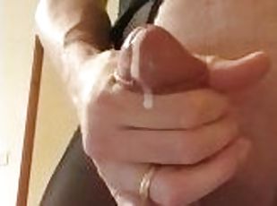 masturbation, amateur, mature, bas, ejaculation, solo, en-nylon