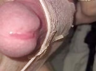 Sissy finally has her first sissygasm ???? lot of cum pours out????