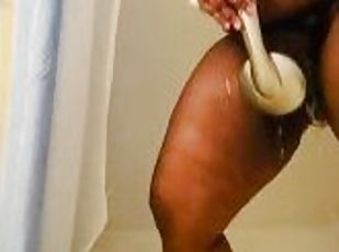 baignade, gros-nichons, poilue, énorme, masturbation, orgasme, chatte-pussy, ébène, milf, black