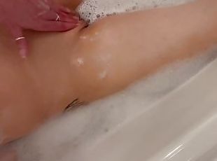 baignade, chatte-pussy, amateur, lesbienne, doigtage, petite-amie, rasé