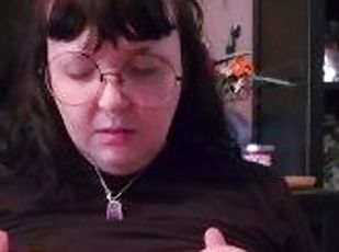 Raven Moan, Sexy BBW Goth Nerd Wants you to Cum on her Big Tits (Fu...