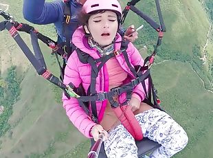 SQUIRTING While PARAGLIDING In 2200 M Above The Sea ( 7000 Feet ) -...