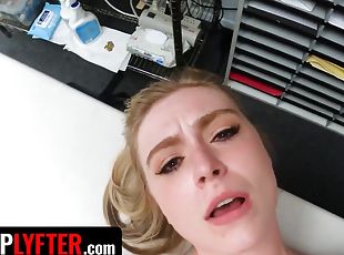 POV Reality - Caught Stealing Blonde Thief Lets Security Officer Ha...