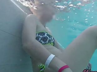 FLASHING my DICK in front of my stepdaughter in a PUBLIC POOL and s...