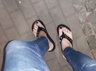 I cum in the street at the sight of my feet