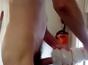 Damn bubble wrap. Big cumshot at the end