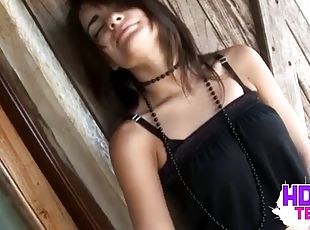 Cute rain rounded tits and perfect body