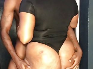 Big ass bbw taking big black cock from behind because its making he...