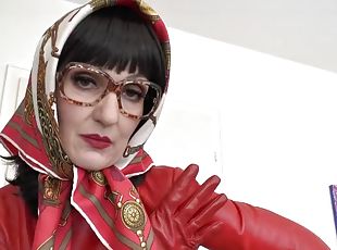 Big Vintage Glasses Demonstration - Headscarf Stepmom Makes You Cum