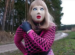 RUBBERDOLL MONIQUE - First walk as a bimbo doll