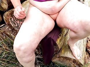 Tits and pussy slamming in the woods