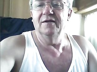 Grandpa show on webcam