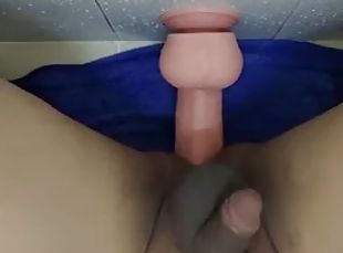 Anal sex with huge dildo