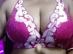 Sexy Lady Shakes Her Hot Big Boobs And Opens Her Bra