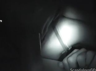 Destiny Buck close up Blowjob in car