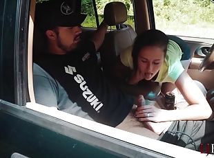 Swallowing Cum In The Car