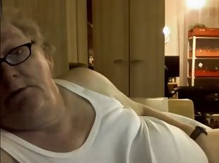 Grandpa stroke on webcam