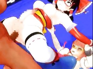 MMD Touhou Futanari Reimu Hakurei Compilation